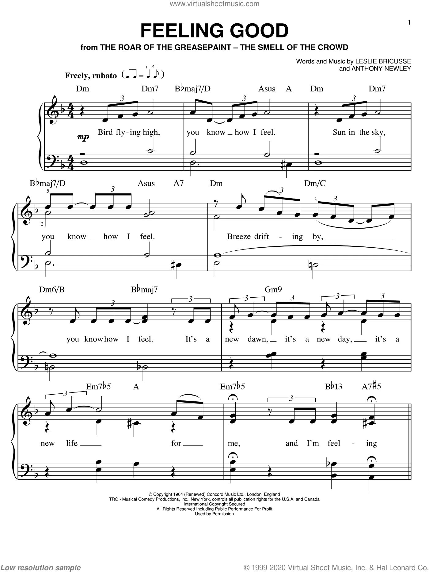 I can filling good. Feeling good Ноты. Feeling good Ноты для фортепиано. Muse feeling good Ноты. Feeling good Ноты для фортепиано джаз.