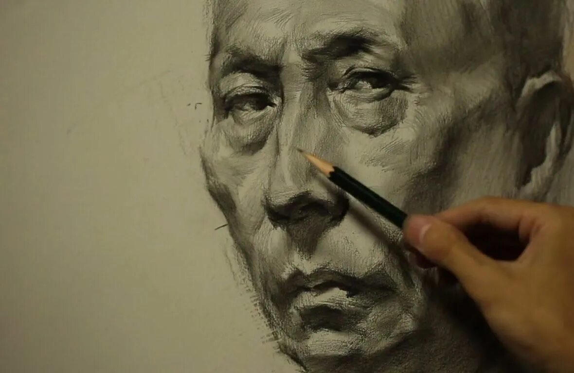 Видео портрет. Техника рисования графитным карандашом. Портрет простым карандашом для начинающих. Портрет Карадьяна. Как рисовать портрет карандашом.