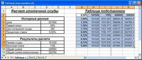 Подстановка в excel