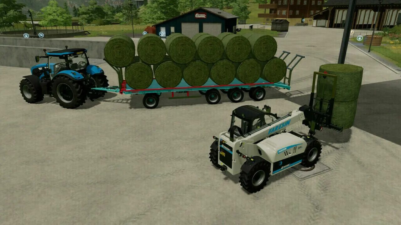 Прицеп для тюков farming simulator 2022. Fs 19 жатки 100 метров. Валковая жатка для фс 19. Fs 22 техника. Погрузчик для фс 22.