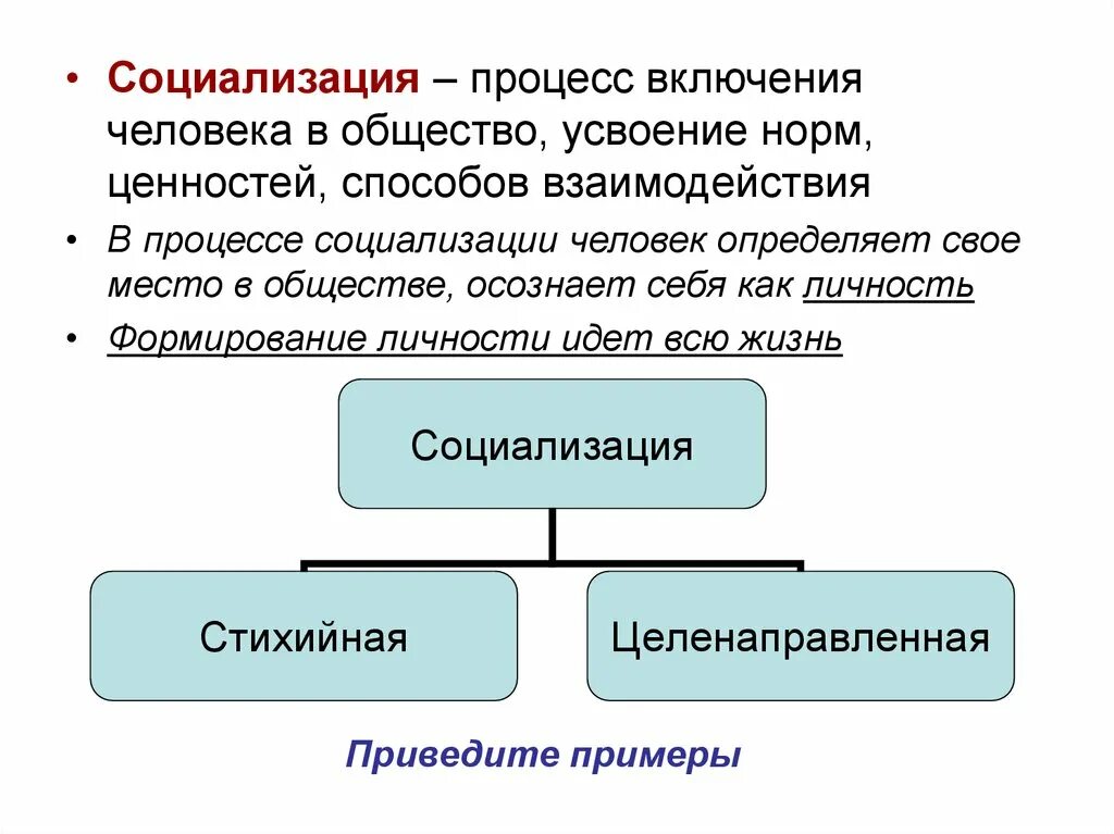 Процесс социализации. Социализация человека