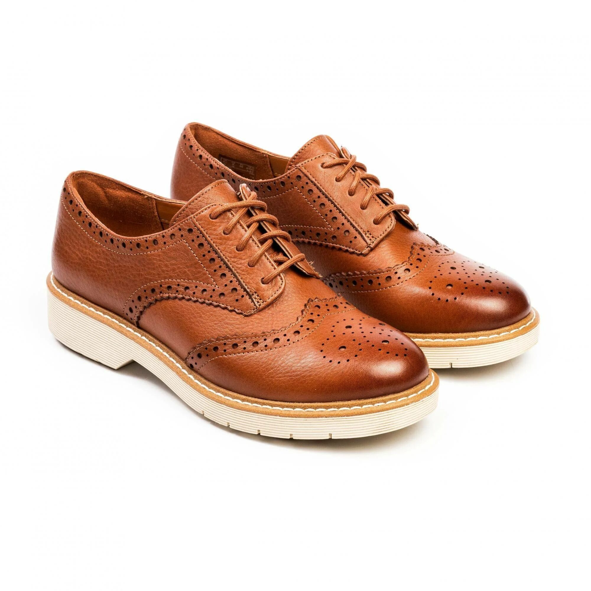 Fashion British Style Women's Derby Round Toe Women's Brockden Shoe Preppy Style