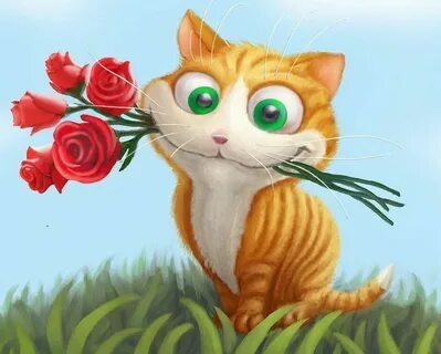 С днем рождения женщине с котом открытки