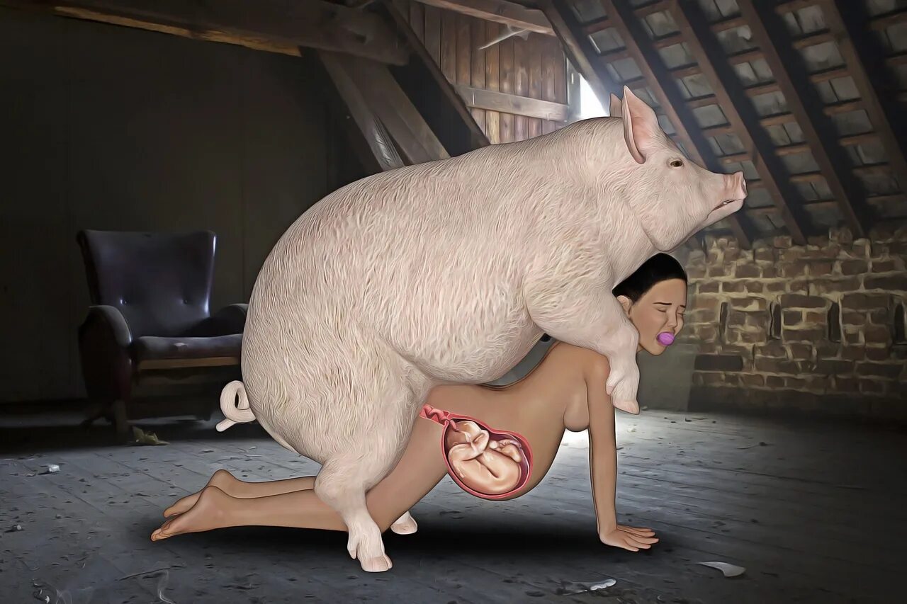 Порно Со Свиньей