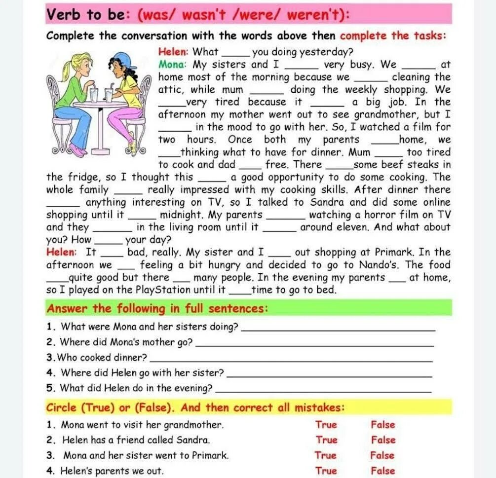 Fill in sentences with was wasn t. Английский язык was were wasn't weren't. Was wasn t английский. Was wasn't were weren't правило. Was were wasn't weren't упражнения.