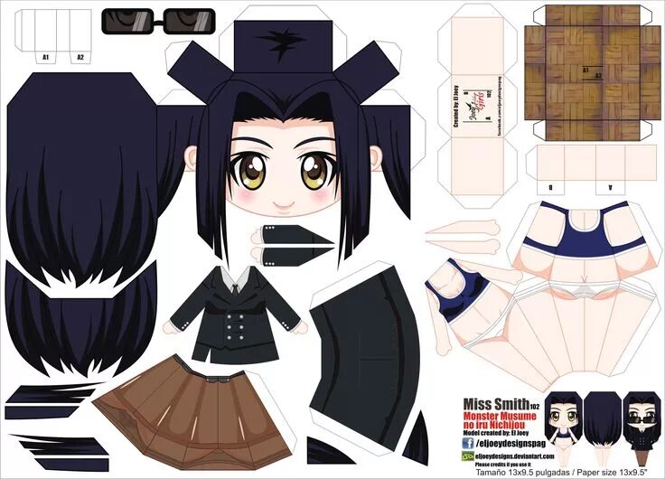 Matoi Ryuuko (Joey's Chibi Girls 030) by ELJOEYDESIGNS Chibi girl, Anime paper, 