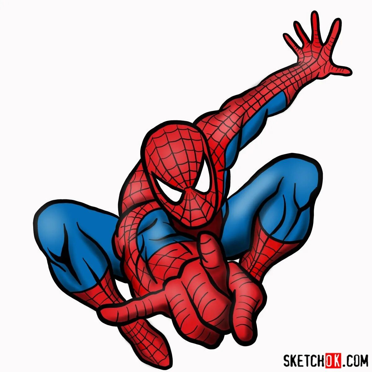 Draw spider man