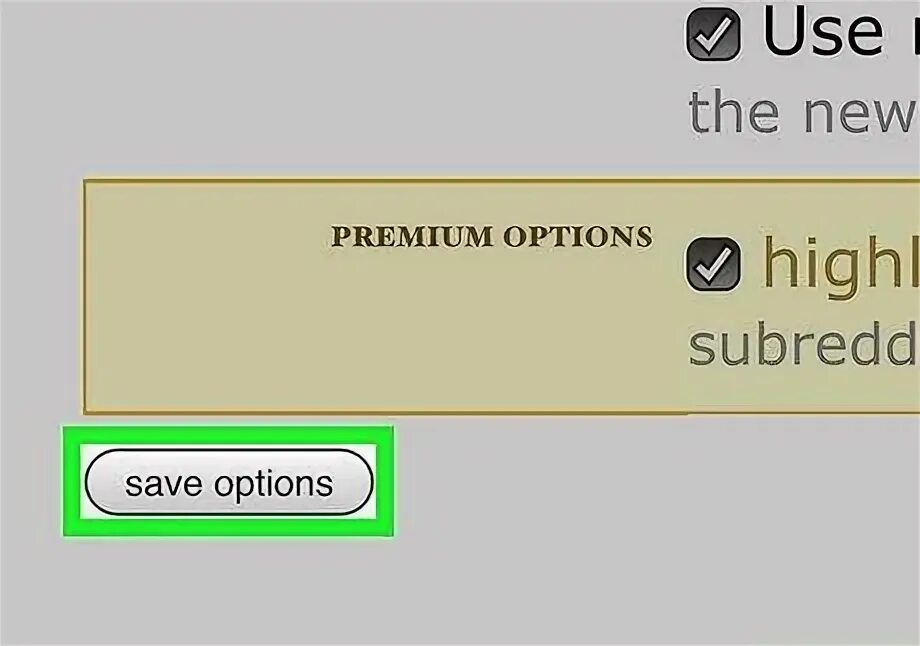 Save option. Save option
