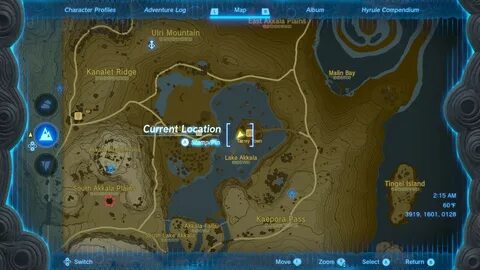 Карта zelda tears of the