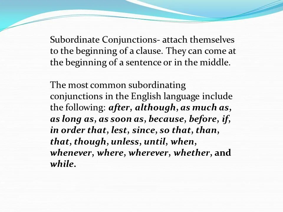 Subordinating conjunctions. Subordinate conjunctions. Subordinate перевод. Subordinate conjunctions all.