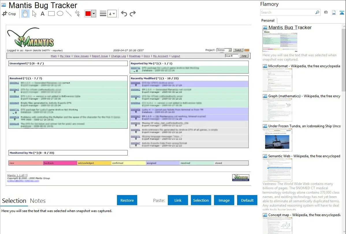 Bug tracking