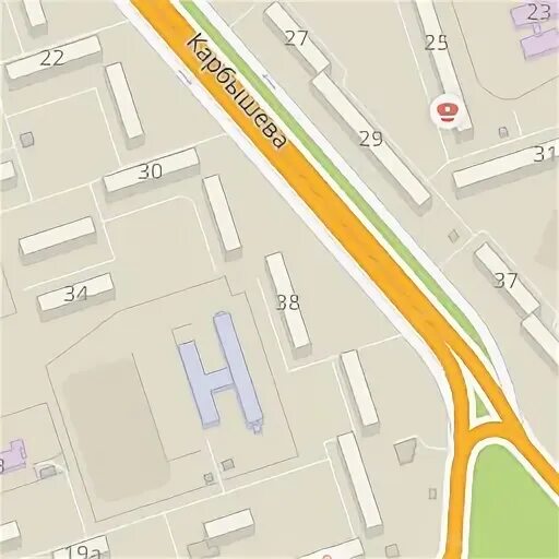 Карбышева волжский на карте