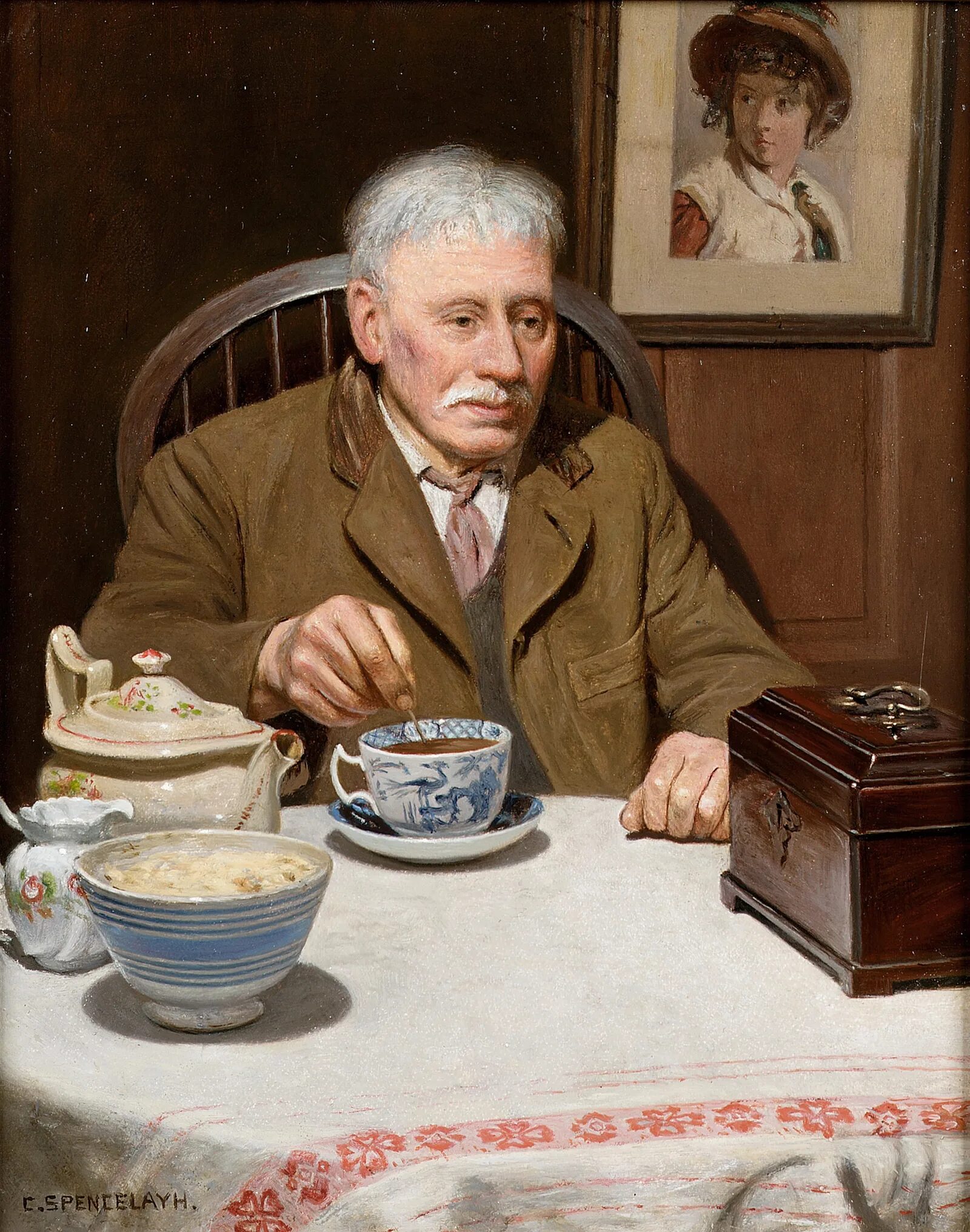 Выпил старый чай. Charles Spencelayh 1865-1958. Charles Spencelayh. Charles Spencelayh художник.