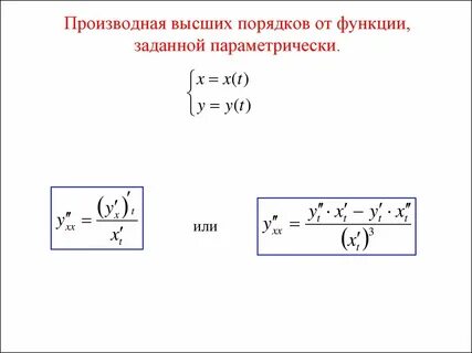 Найти производные заданных функций