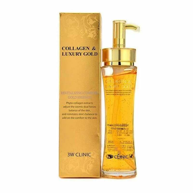 3 W Clinic Collagen Luxury Gold Revitalizing Comfort. 3w Clinic Collagen & Luxury Gold Revitalizing Comfort Gold Essence. 3w Clinic Collagen & Luxury Gold Revitalizing Comfort Gold Essence 150 мл.. 3w Clinic Collagen & Luxury Gold Revitalizing Comfort Gold Essence эссенция для лица. Восстанавливающая эссенция