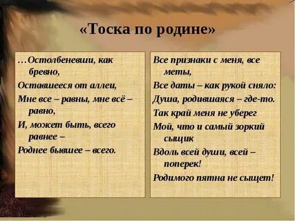 Тосковали по чему по стороне