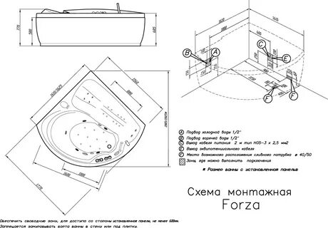 Схема ванны