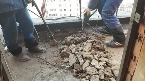 Разборка оснований цементных