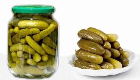 Огурцы соленые консервированные в банке