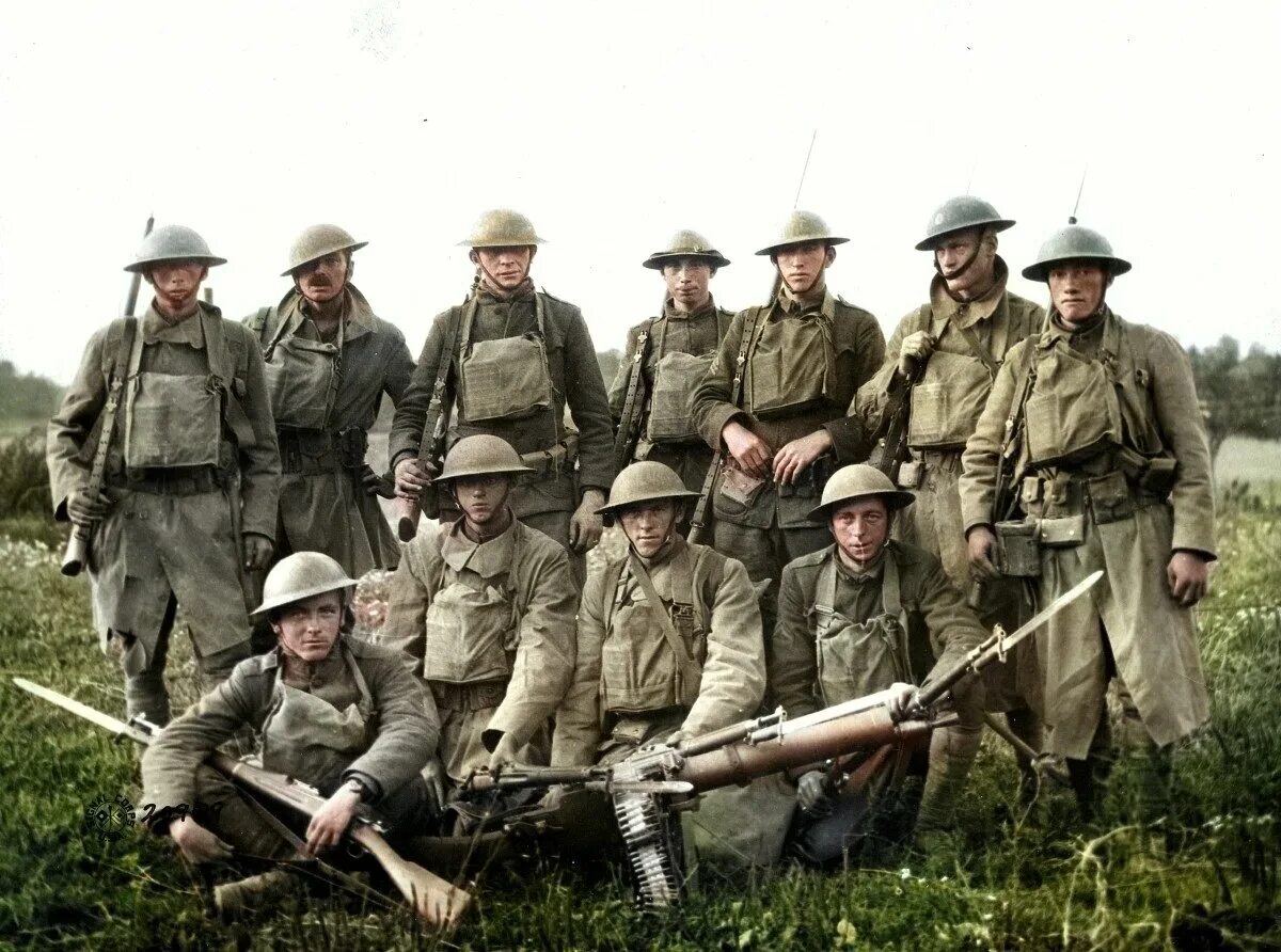 Мировые войны первая и вторая явились. Американские солдаты первой мировой войны.