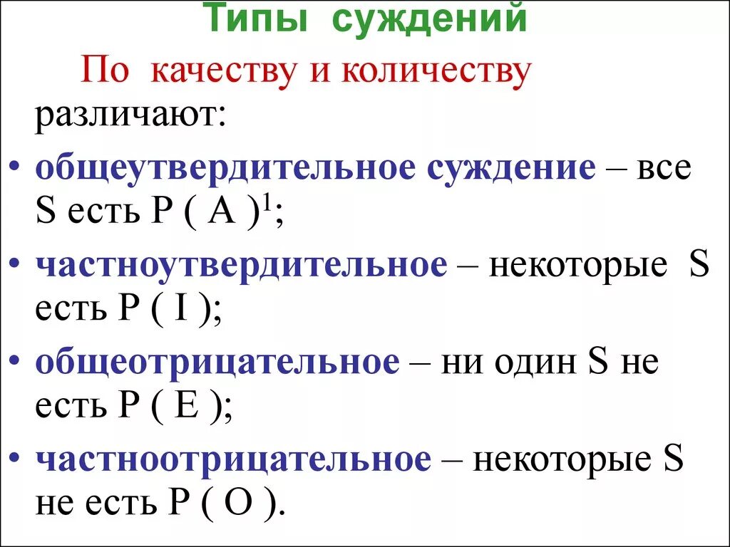 3 простые суждения. Типы суждений в логике. Как определить суждение в логике. Типы суждений в логике a e i o. Логика суждения типа i.