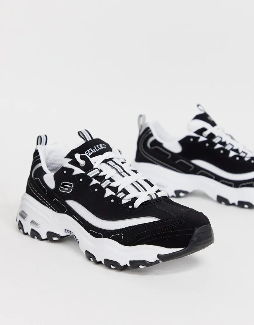 Skechers d'Lites White. Кроссовки Skechers d'Lites Black / White. Skechers d Lites мужские. Skechers d'Lites черные.