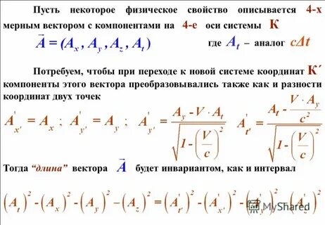 Компоненты вектора