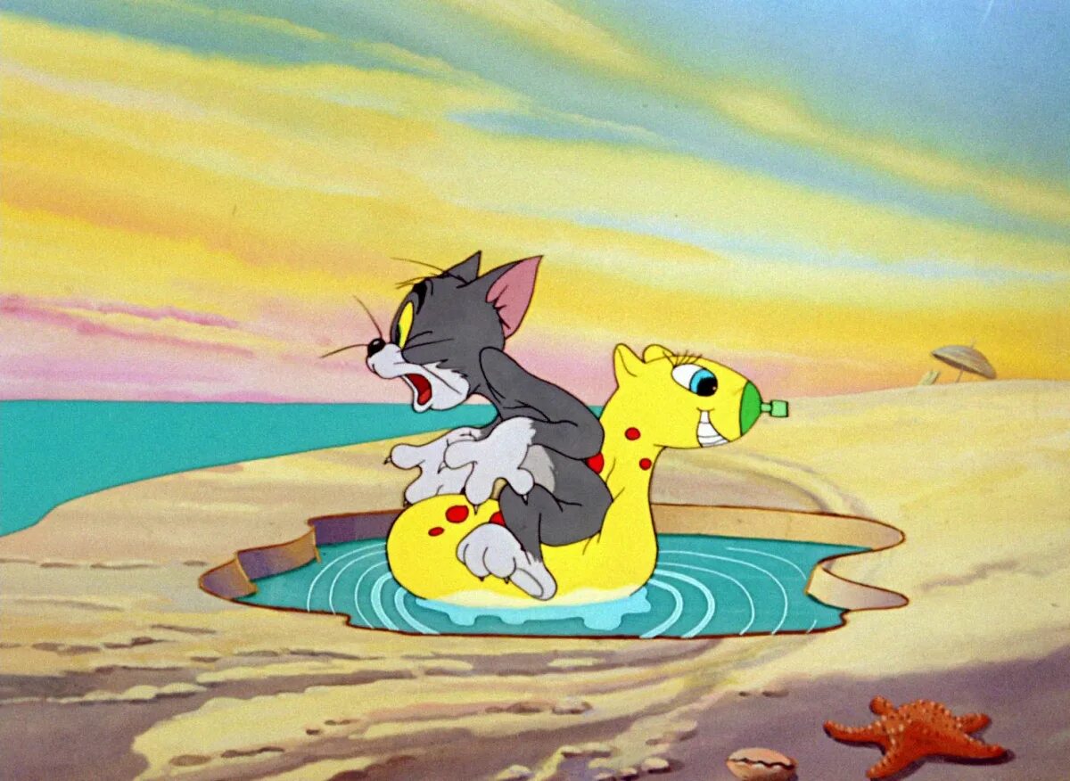 Tom beach. Том и Джерри на пляже. Том и Джерри на море. Tom and Jerry Salt Water tabby.