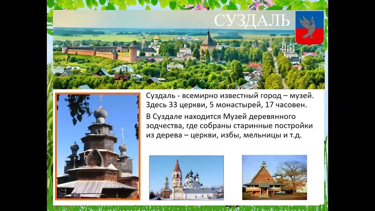 Золотое кольцо доклад. 3 Класс окружающий мир 2 часть город Суздаль. Город золотого кольца улицы расположены веером.