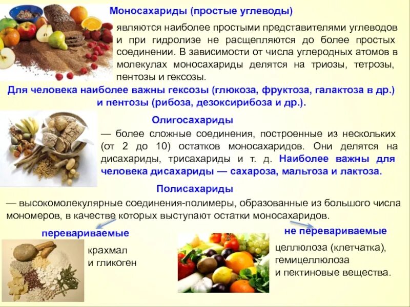 К углеводам относятся тест
