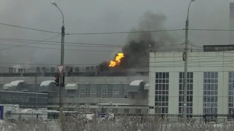 В ижевске горит завод
