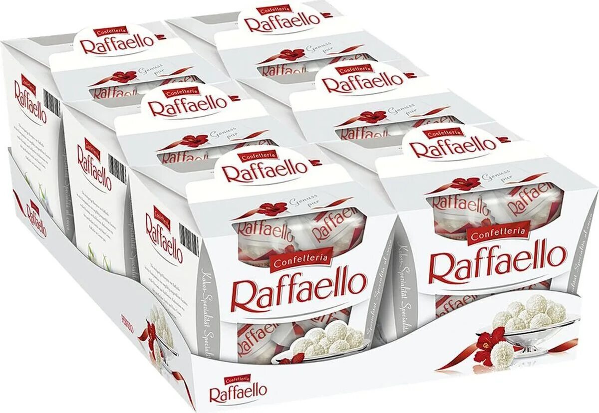 Сколько штук в рафаэлло 150. Raffaello 150 гр.. Конфеты Raffaello с миндальным орехом, 150 г. Конфеты Raffaello 150г. Набор конфет Raffaello 150 г.