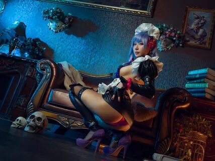 Fate series FateGrand Order maid outfit maid women indoors ass heels skull...