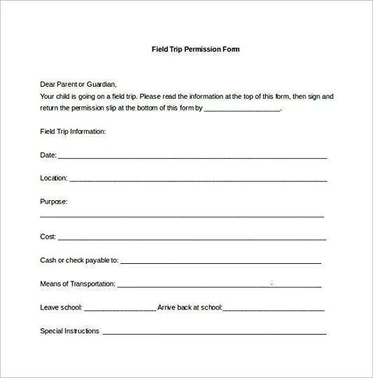 Field format. Trip information бланк. permission. form field. manufacturer permission form.