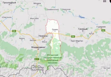 Ингушетия на карте