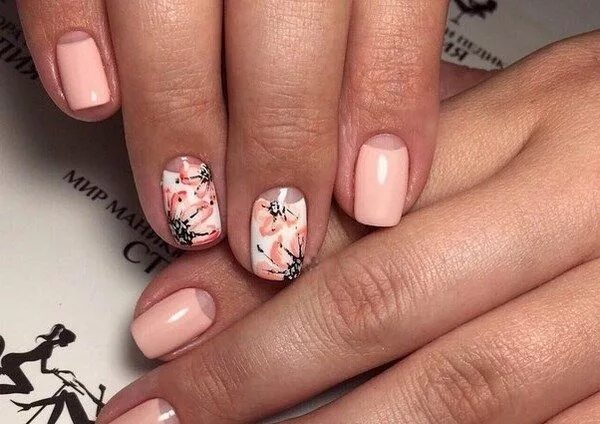 The 110+ best Peach colored nails Peach colored nails, Peach nails, Nail colors