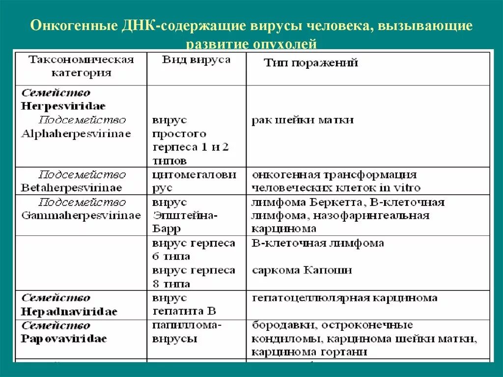 Примеры заболеваний вызываемых вирусами. ДНК содержащие вирусы микробиология. ДНК геномные вирусы таблица. ДНК содержащие онкогенные вирусы. Классификация ДНК содержащих вирусов.