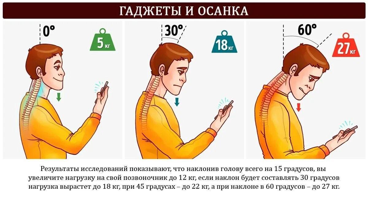 Как правильно держать голову. Телефон и шея нагрузка. Нагрузка на шейный отдел позвоночника. Нагрузка на позвоночник. Нагрузка на шею при наклоне головы.