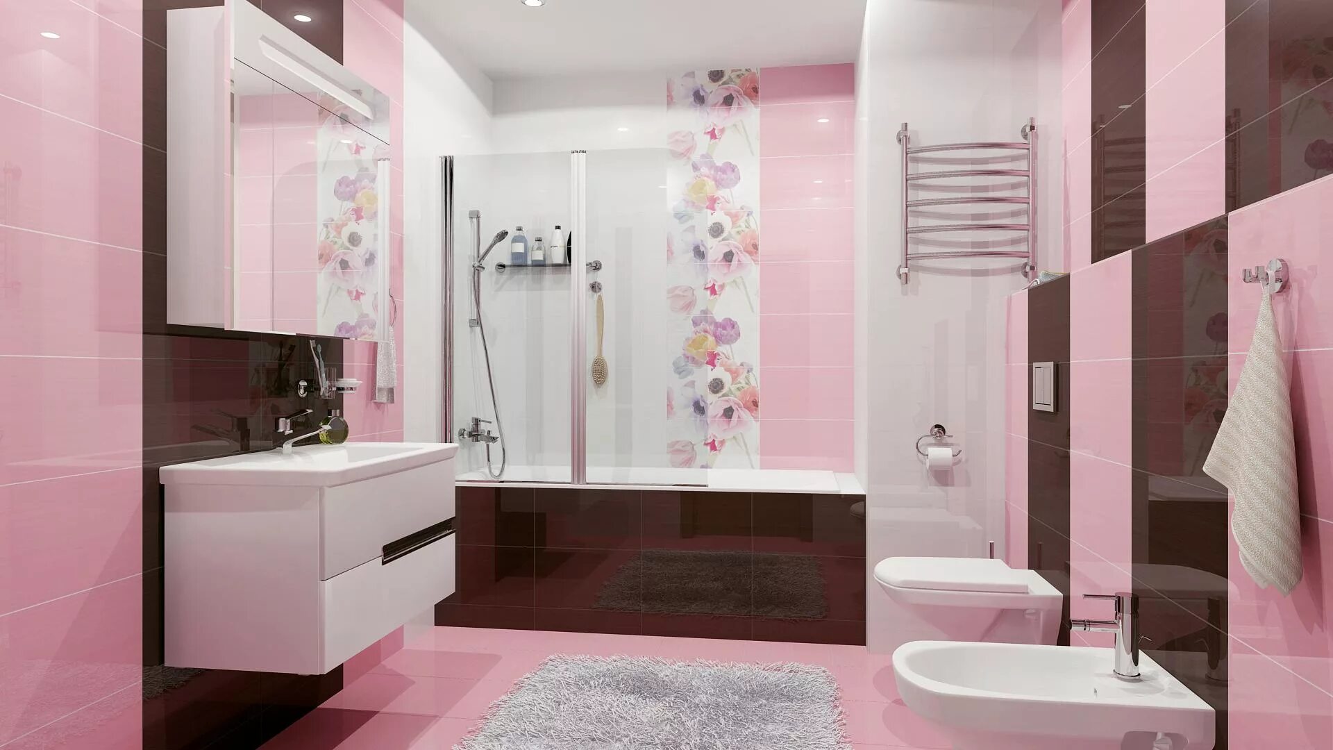 Дизайн-проект из плитки и керамогранита Kerama Marazzi Параллель 1 - интернет-ма