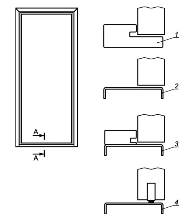Дверь без притвора. Профиль дверной коробки противопожарной двери чертеж. Дверной блок с замкнутой коробкой. Противопожарные двери без порога чертеж. Автоматический порог для противопожарных дверей чертеж.