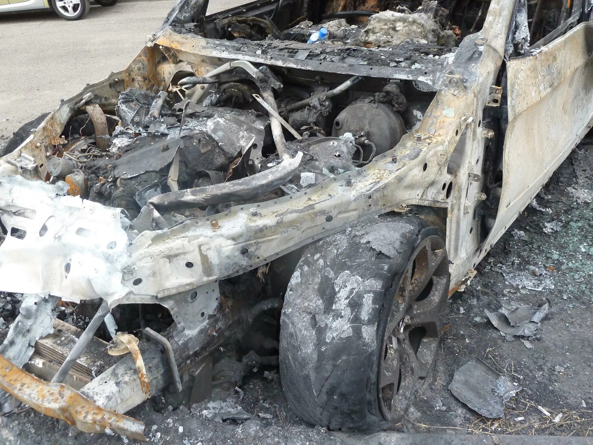 В Калининграде сгорела машина.