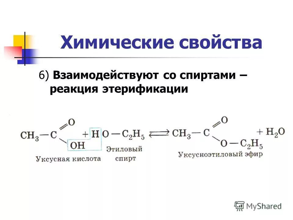 реакция спирта и карбоновой кислоты называется