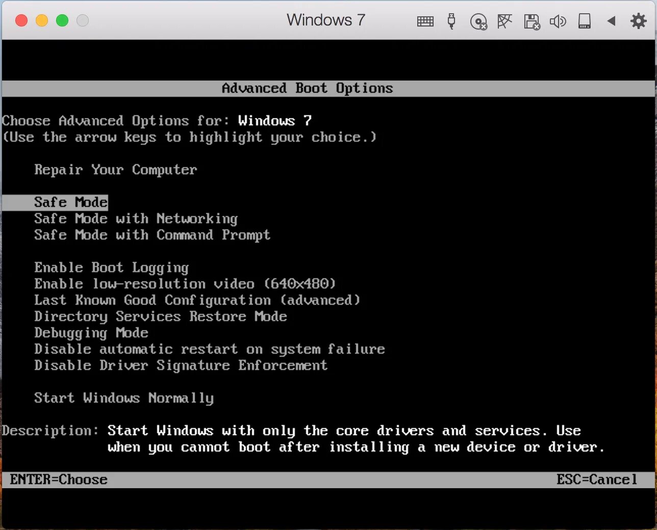 Advanced boot options