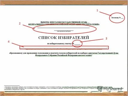 Заверение списка избирателей