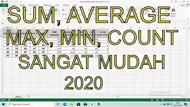 Sum avg count max min