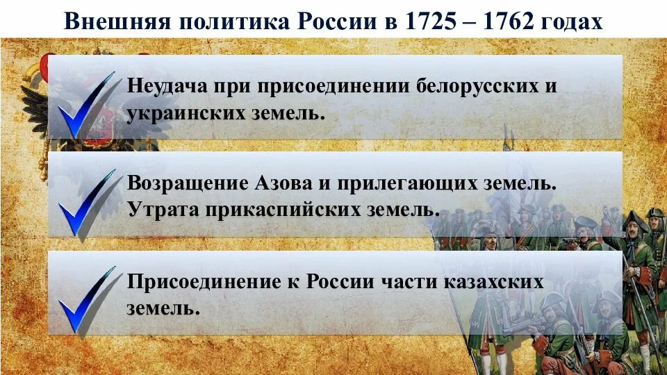 Результаты внешней политики 1725 1762 на юге. Западное направление внешней политики 1725-1762. Направления внешней политики России в 1725-1762. Внешняя политики России в 1725 1762. Войны внешней политики России в 1725-1762.