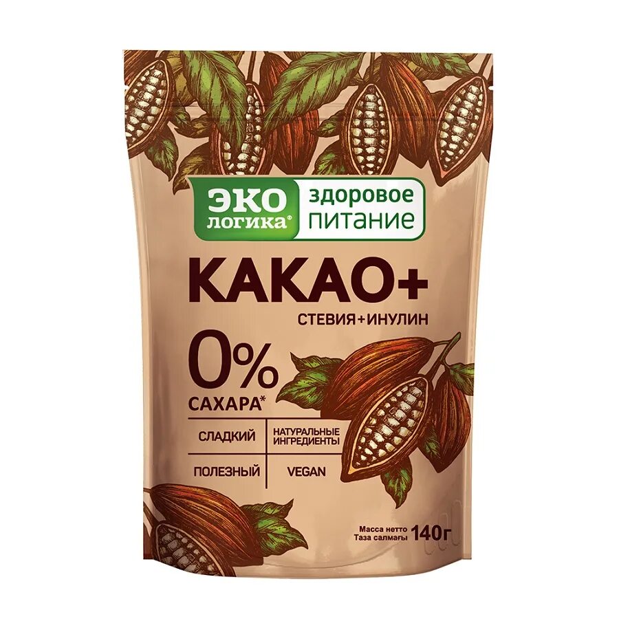 Какао. Какао натуральный. Неалкализованный какао. Какао без сахара гана. Какао со стевией.