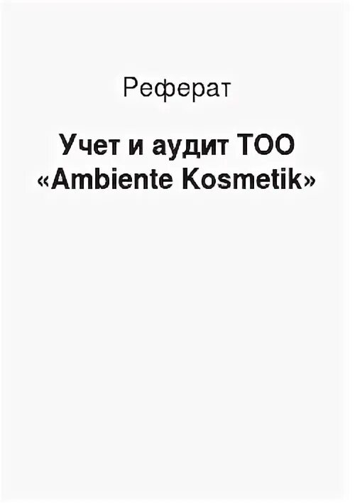 Аудит тоо. Аудит тоо