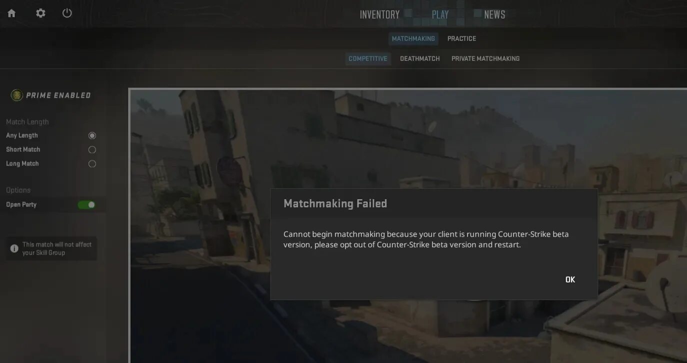 Matchmaking error 2