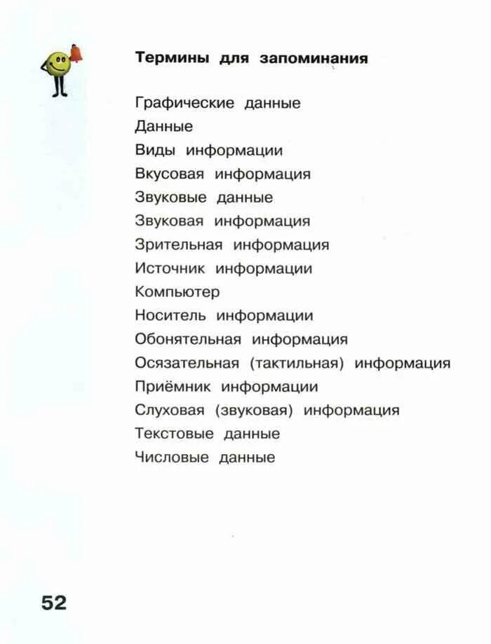 Информатика 3 класс матвеева челак. Термины для запоминания Информатика. Учебник 3 класс литература читать Матвеева.